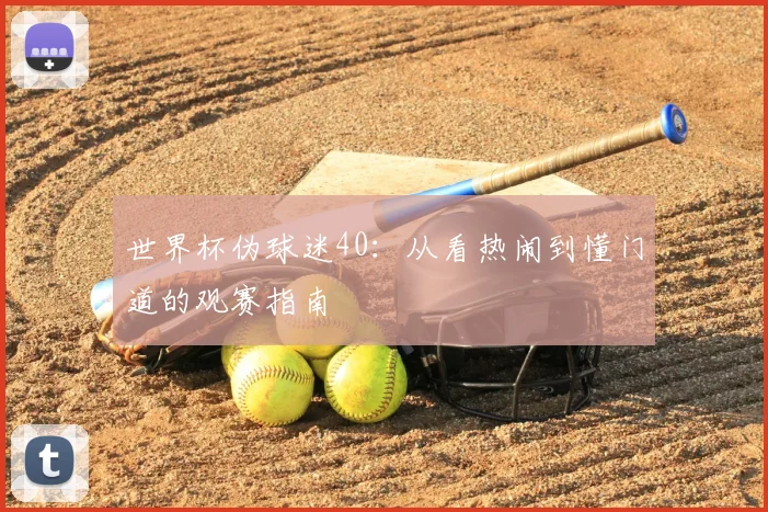 世界杯伪球迷40：从看热闹到懂门道的观赛指南